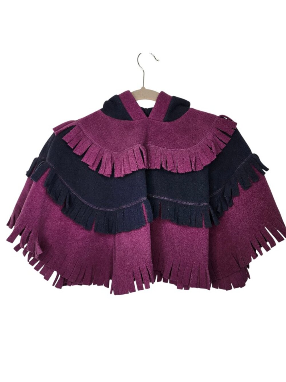 NEW Whole Body Gypsy and Loic Purple Hooded Fleece Poncho BoHo Size 3T